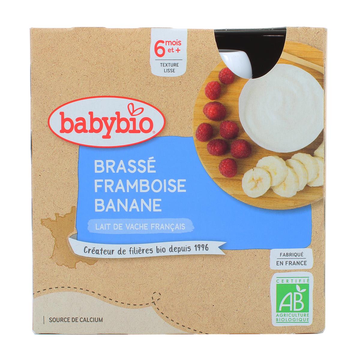 BABYBIO GOURDE BRASSE FRAMB BANANE - DES 6 MOIS