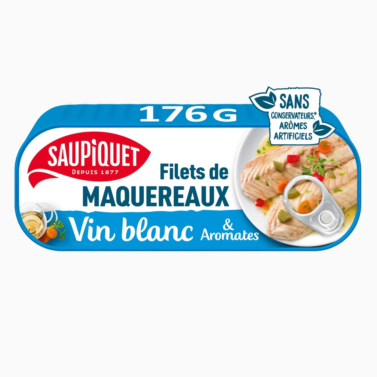 Filets de Maquereaux Saupiquet au Vin Blanc