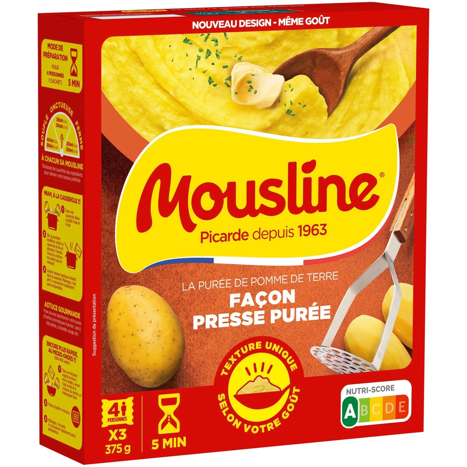 Mousline potatoes masher style