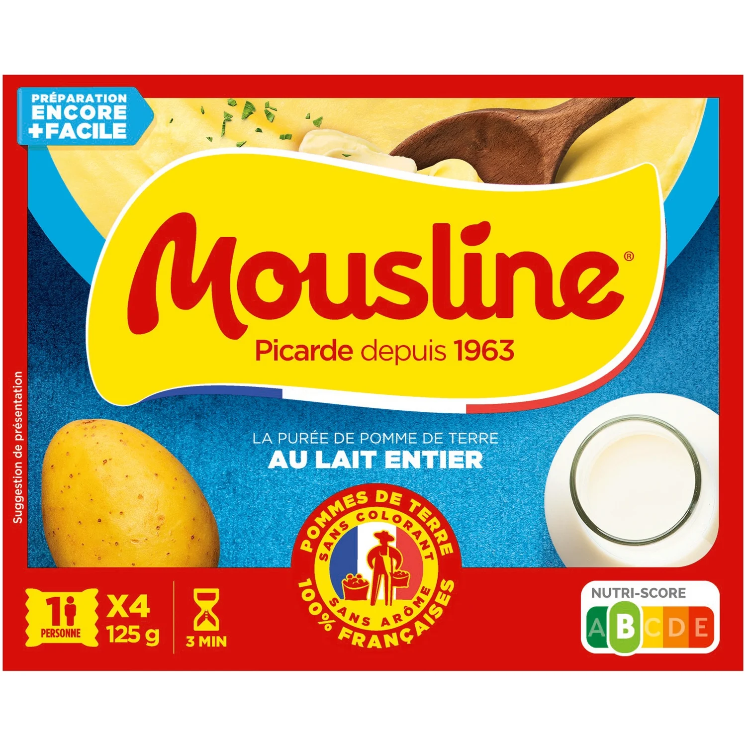 Mousline whole milk mashed potatoes