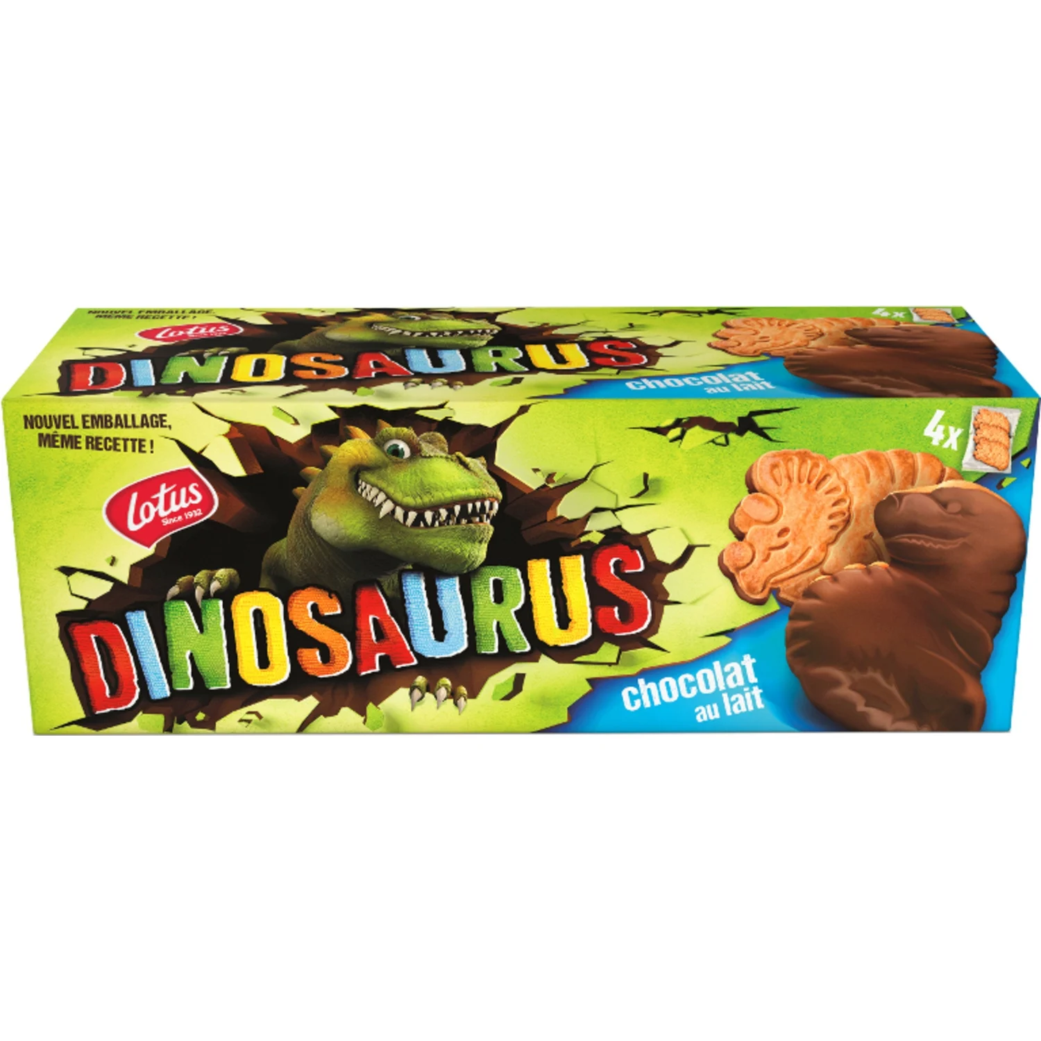 Biscuits Nappés Original Chocolat au lait LOTUS DINOSAURUS