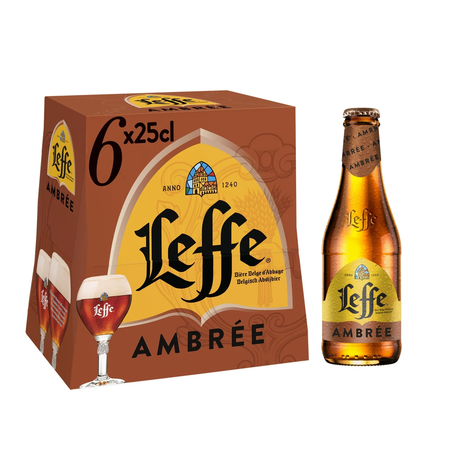 Leffe amber beer 6*25Cl