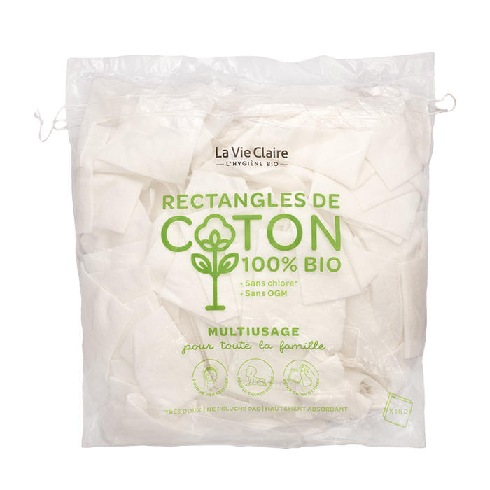 Organic cotton rectangles X180 - La Vie Claire