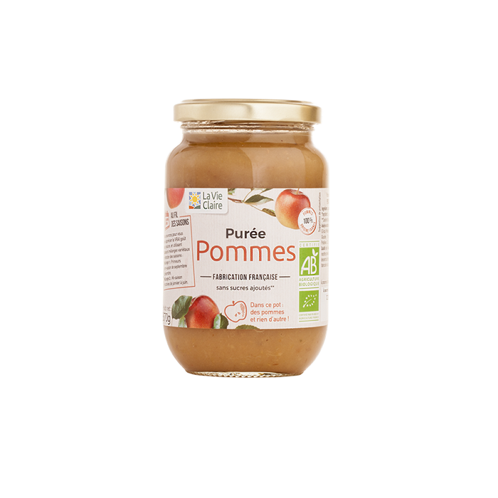 Purée pommes sans sucre ajoutés 370g - La Vie Claire