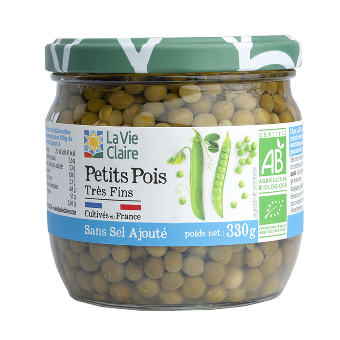 Very fine peas without salt 330g - La Vie Claire