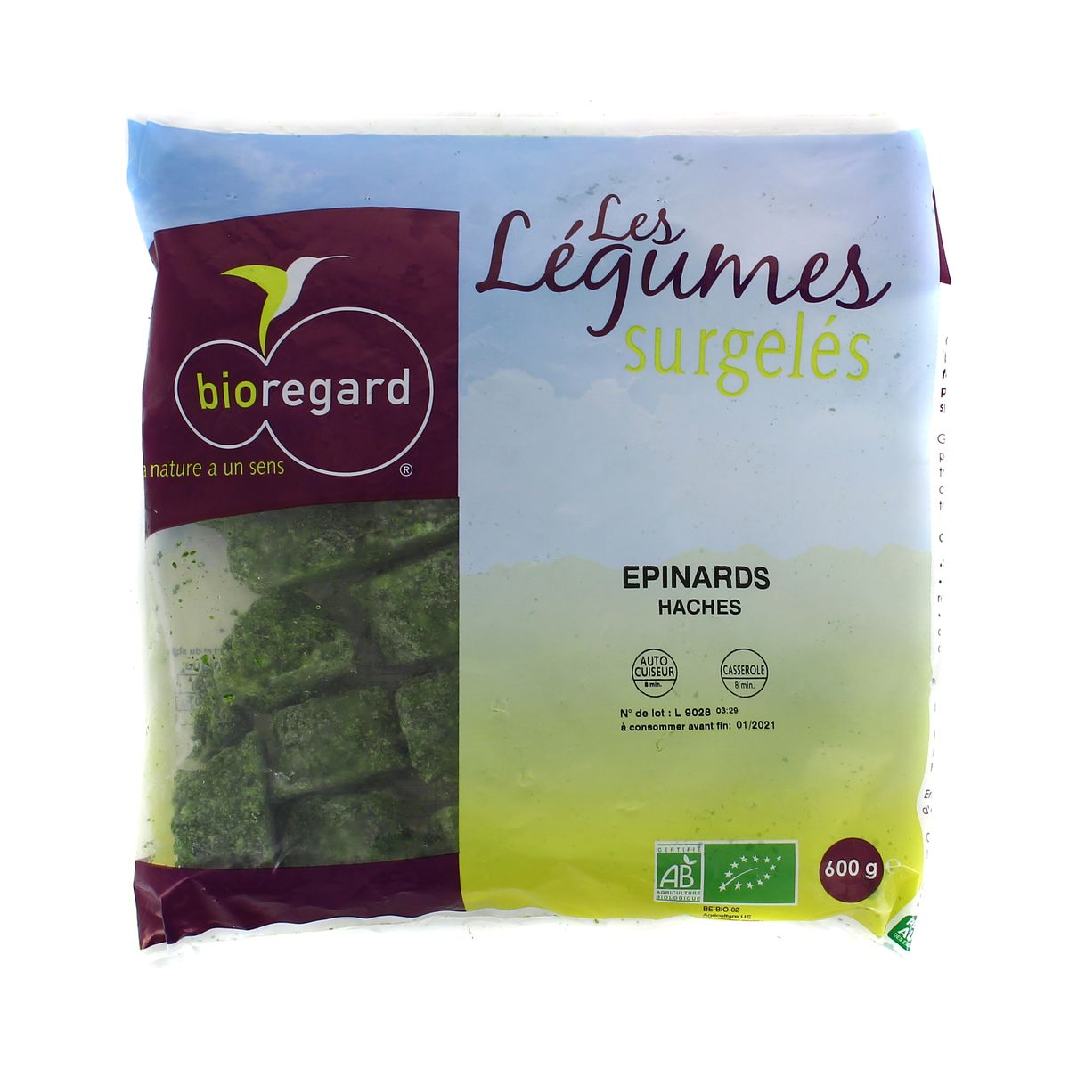 Bioregrard Organic Spinach Axes 600 g