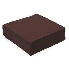 Serviettes Papier Couleur Chocolat x 50 