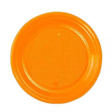 Paper Plate Orange Color X 24