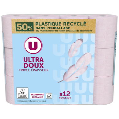 Papier toilette ultra moelleux rose U