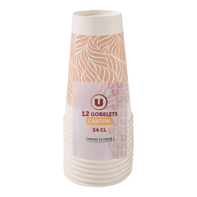 Gobelets en carton 34cl U 
