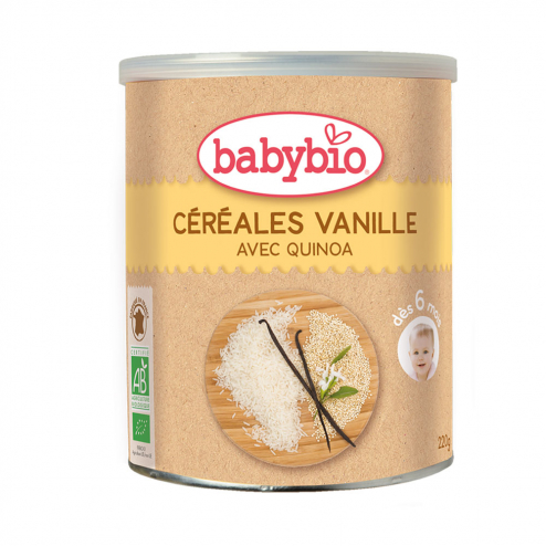 BabyBio Céréales Vanille Quinoa Dès 6 Mois 220 g 