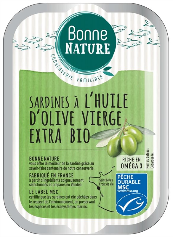 Bonne Nature Anchois Huile D'Olive Bio 115 