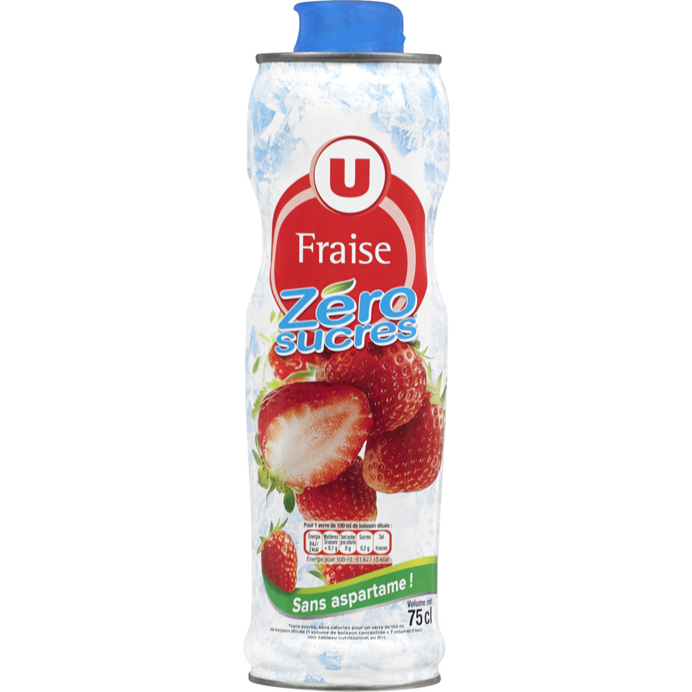 Strawberry syrup 0% sugar U