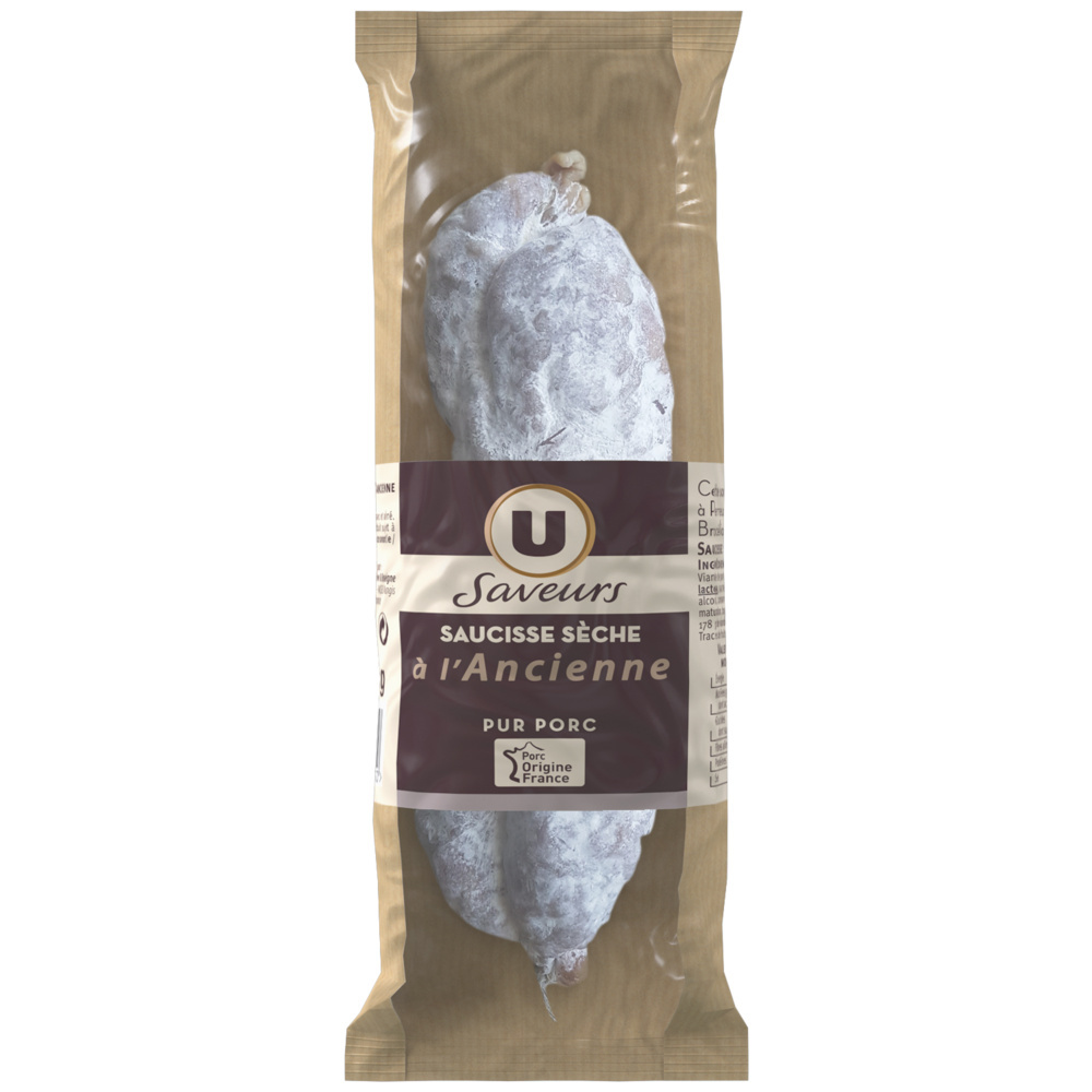 Saucisson sec pur porc à l'ancienne U 