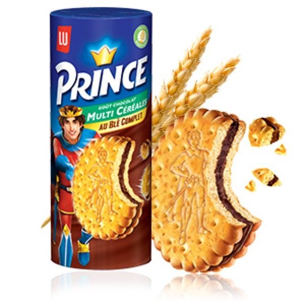 Prince biscuits fourrés aux céréales goût chocolat