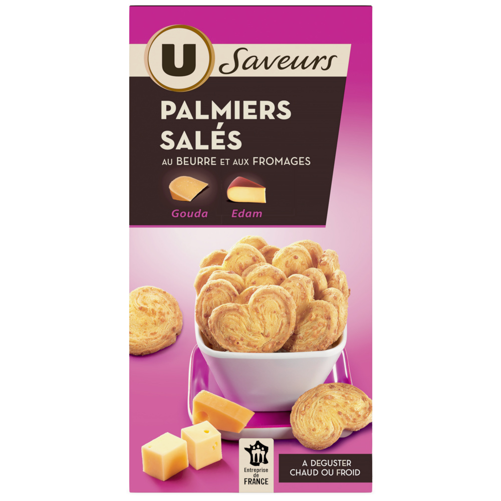 Salted butter and cheese palmiers U