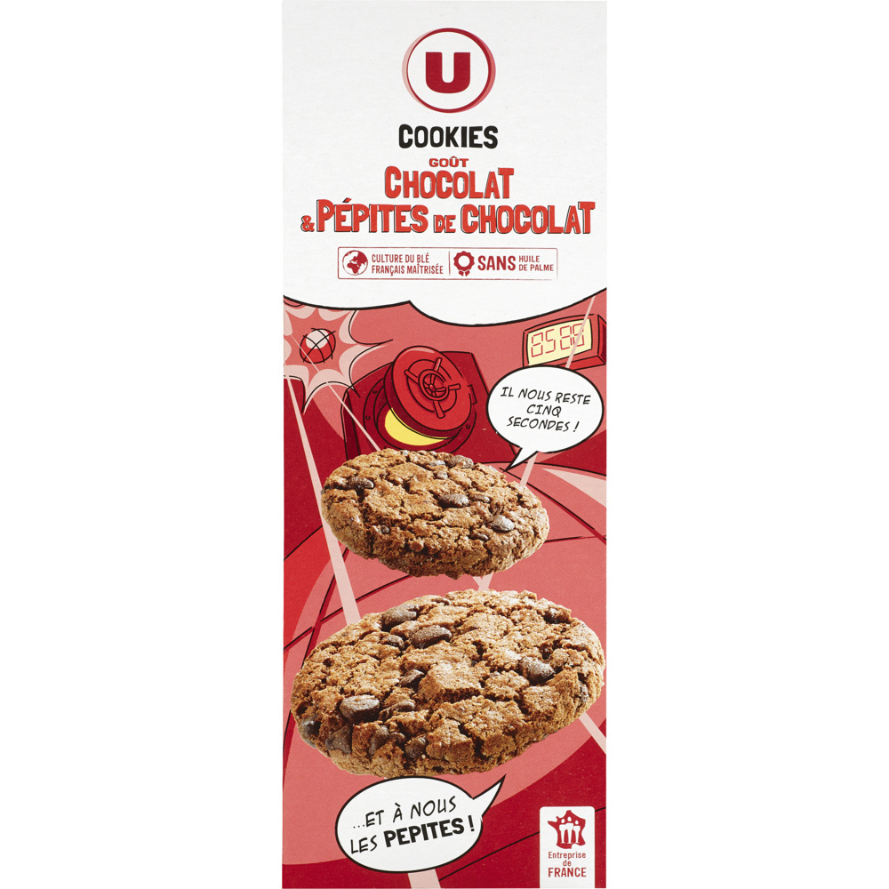 Cookies au chocolat et pépites de chocolat U