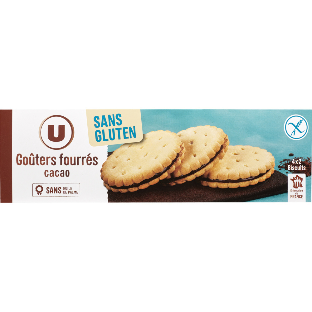Goûters fourrés cacao sans gluten U
