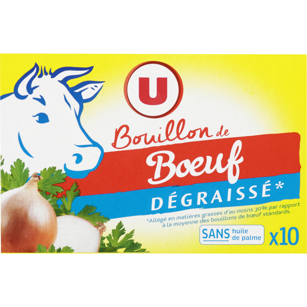 Fat-free beef broth U