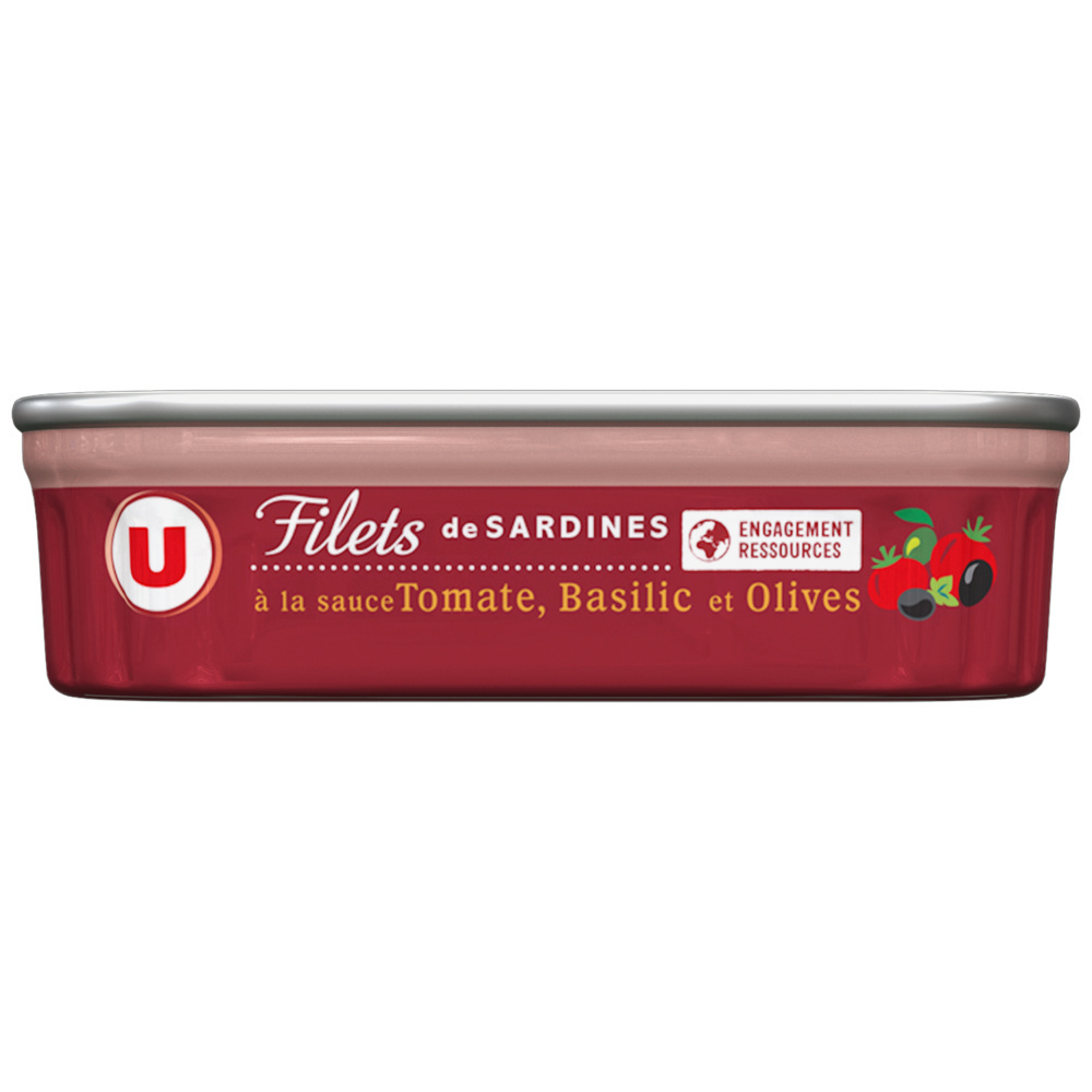 Filets de sardines tomate ,basilic et olives U