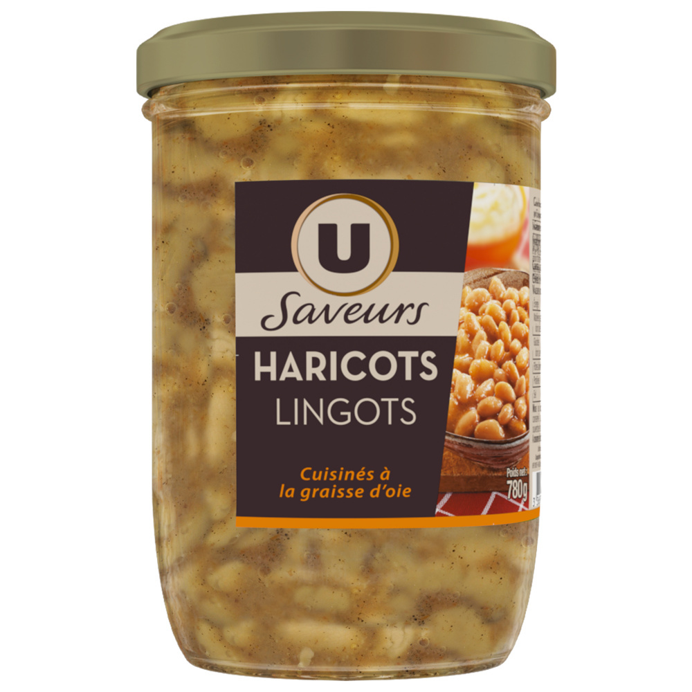 White beans cooked in goose fat U