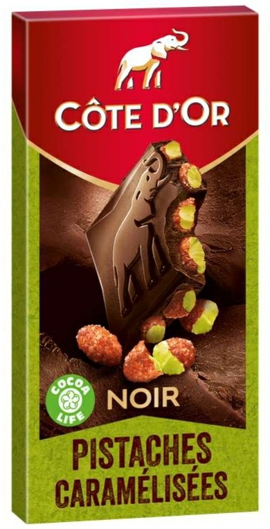 Cote d'Or chocolat noir pistaches caramélisées