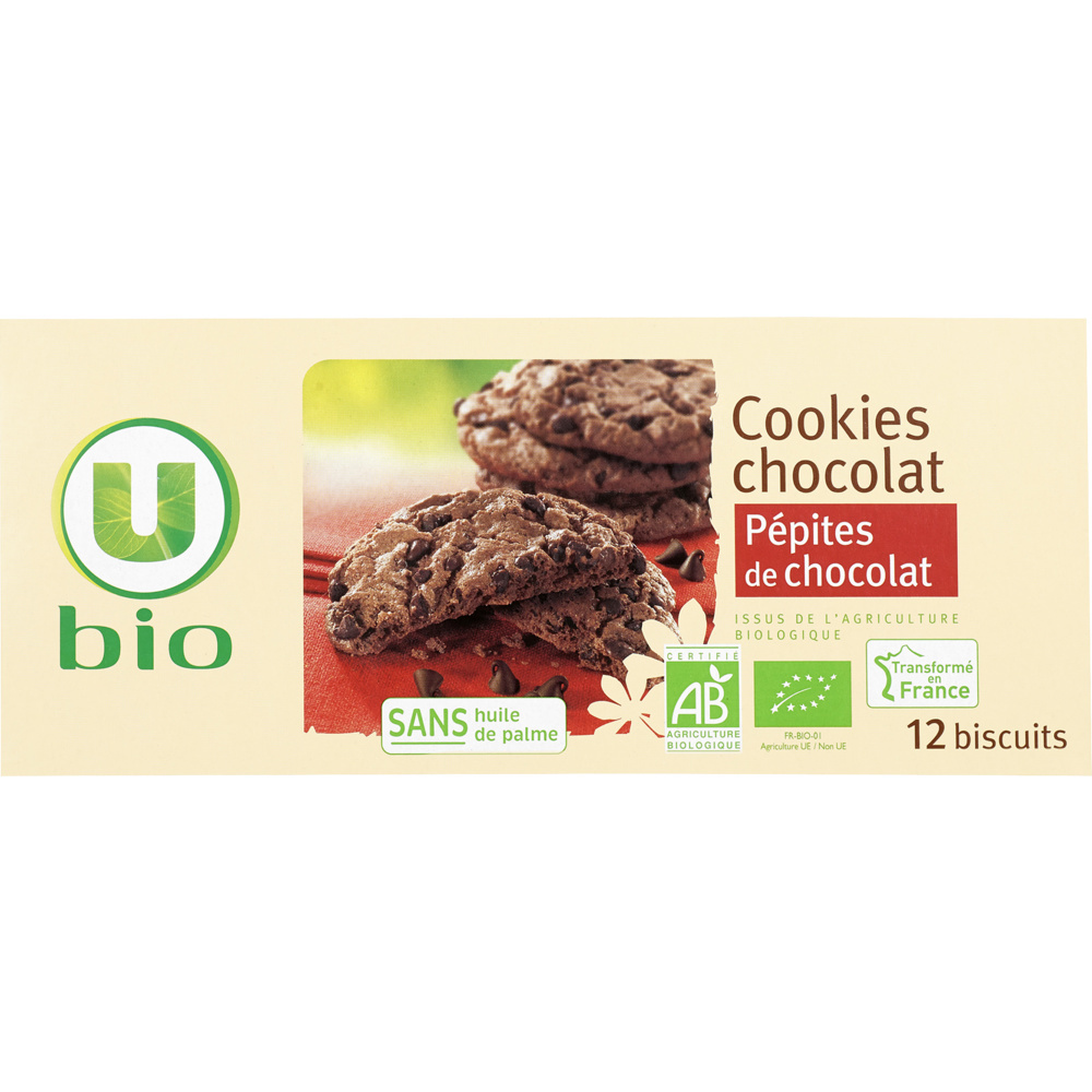 Cookies chocolat pépite de chocolat U bio