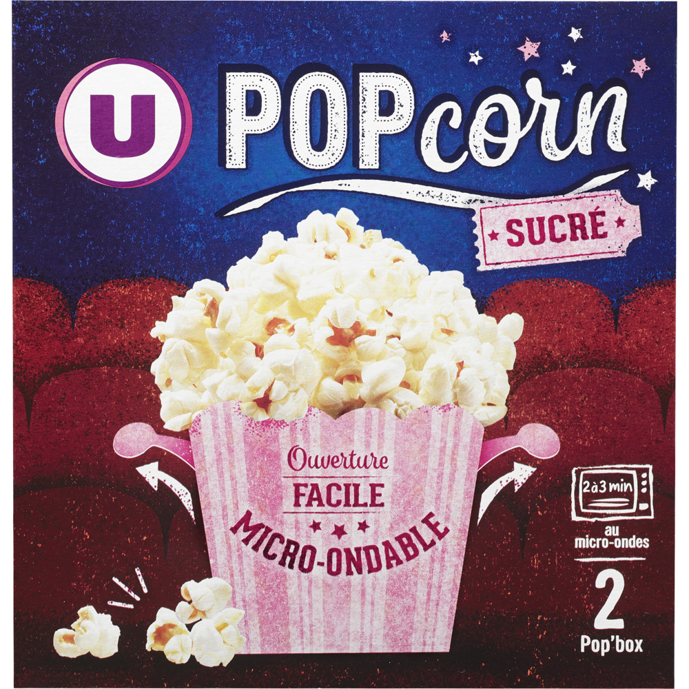 Microwaveable sweet popcorn U