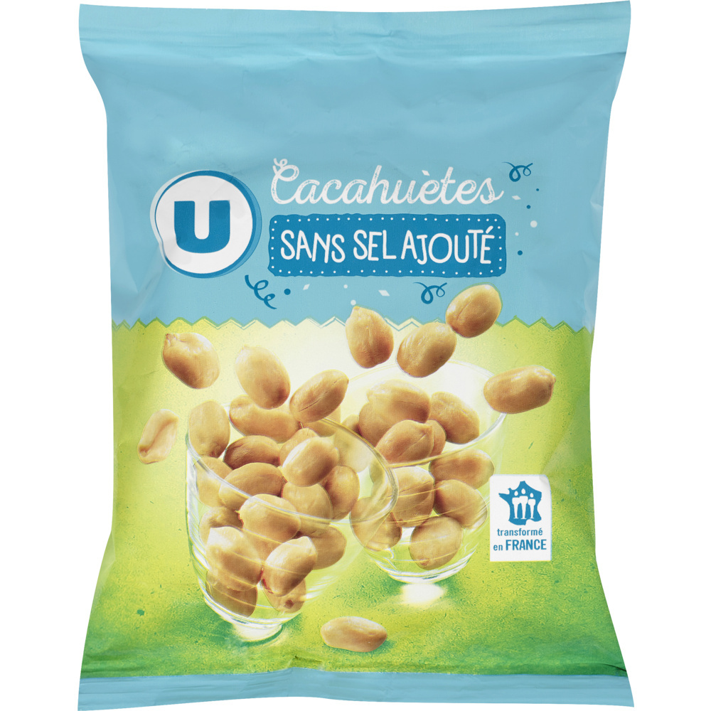 Cacahuètes grillées sans sel ajouté U