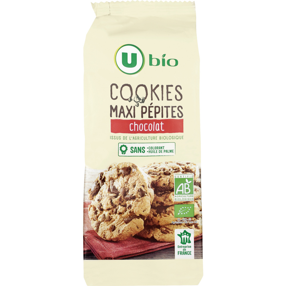 Cookies maxi pépites de chocolat U bio