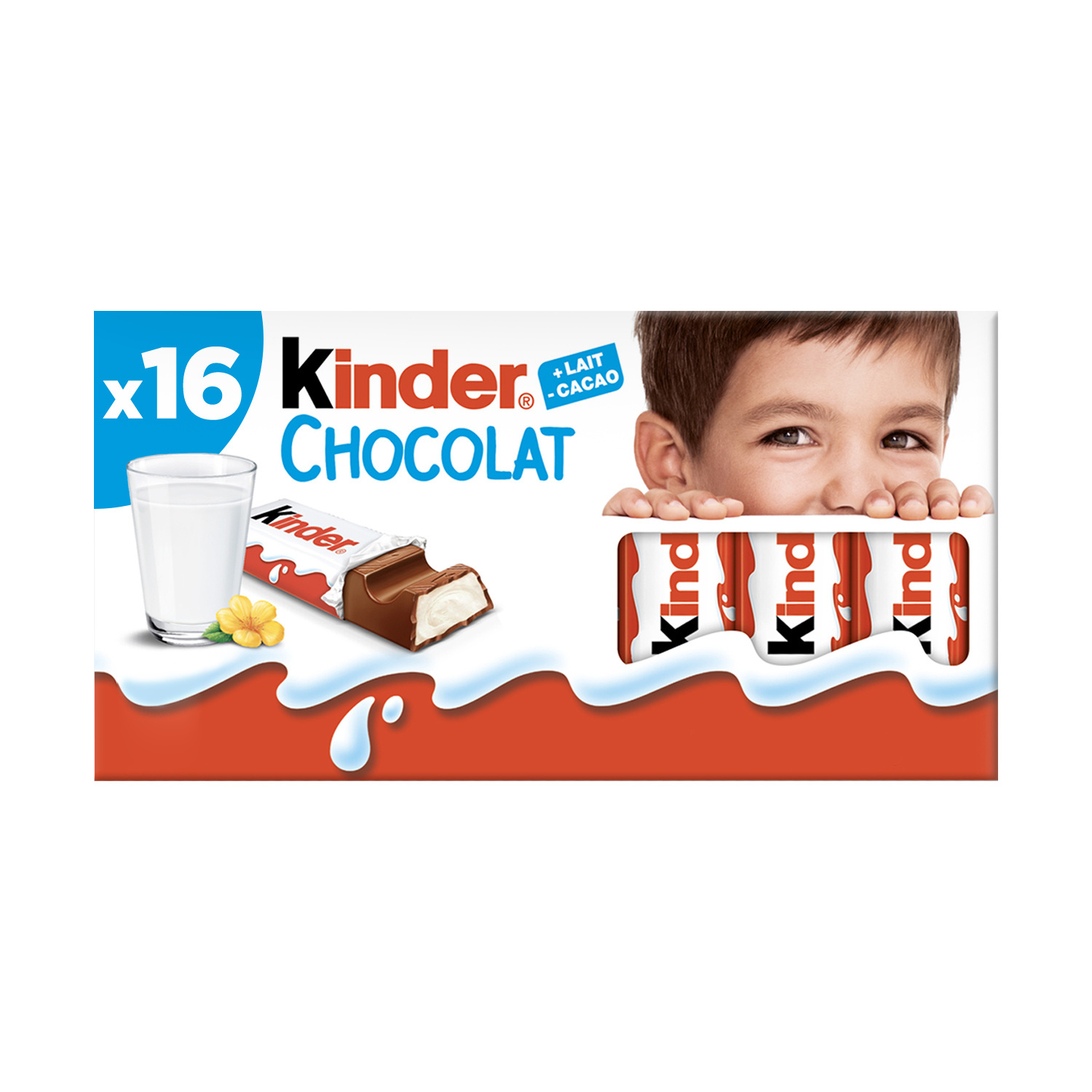 Tablette Kinder chocolat au Lait x16