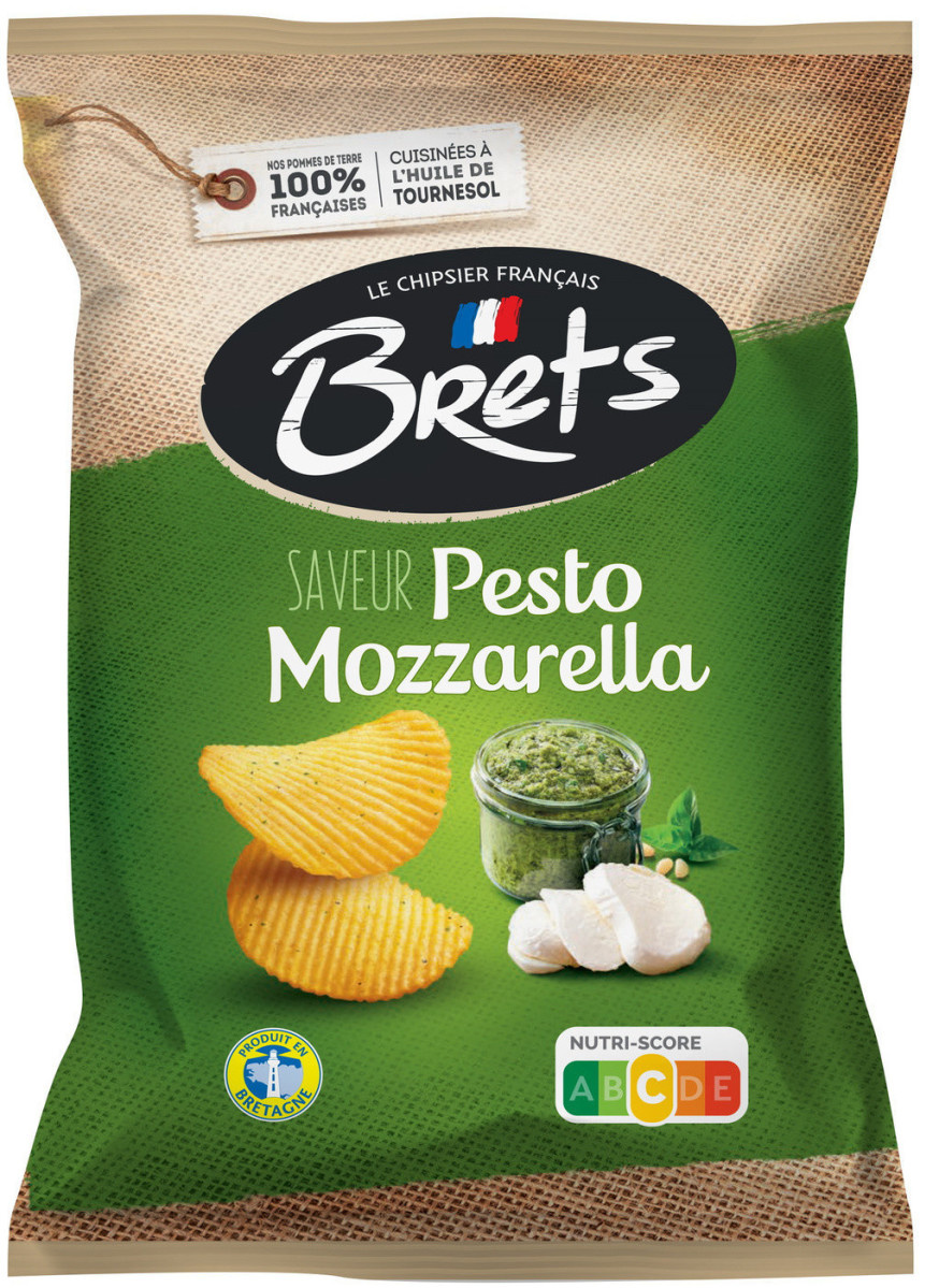 Chips Brets Pesto Mozzarella flavour
