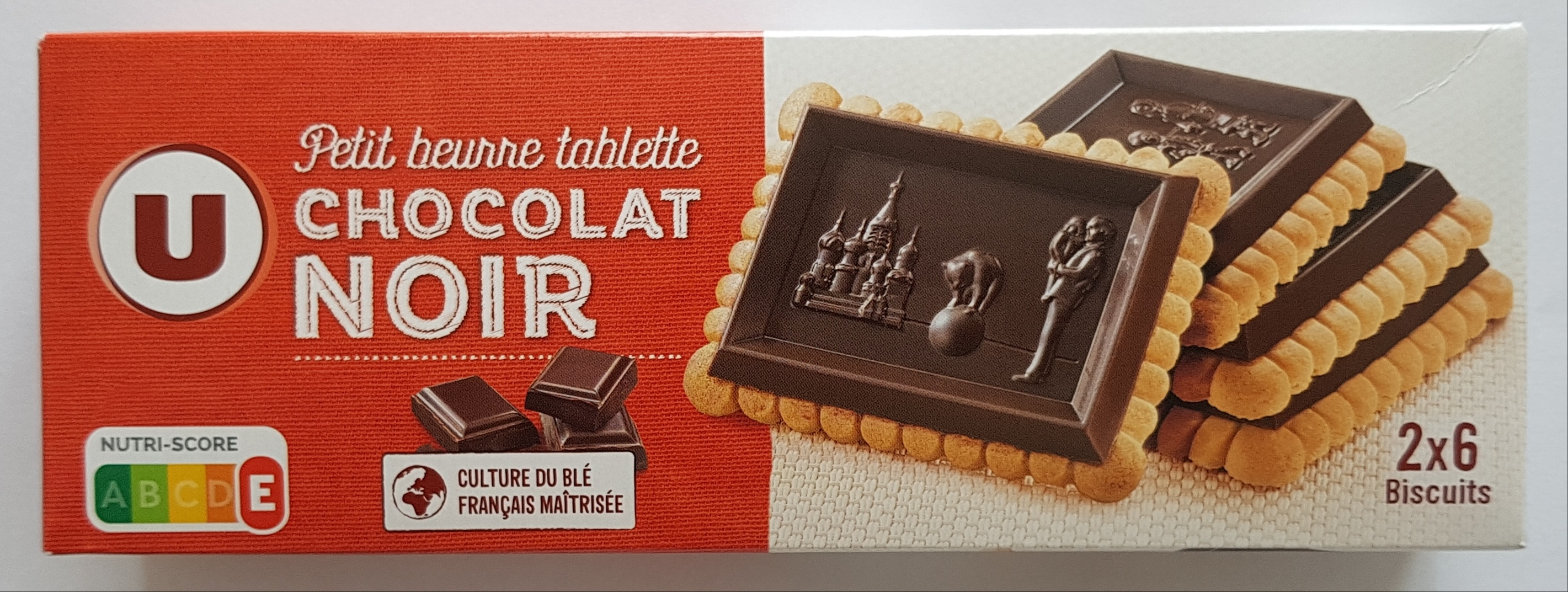Petit beurre dark chocolate bar U