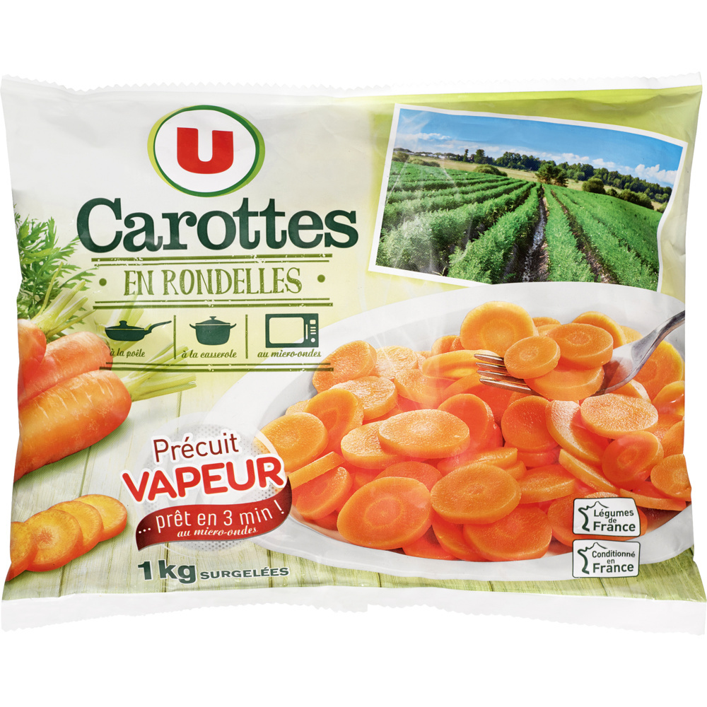 Pre-cooked carrot slices U