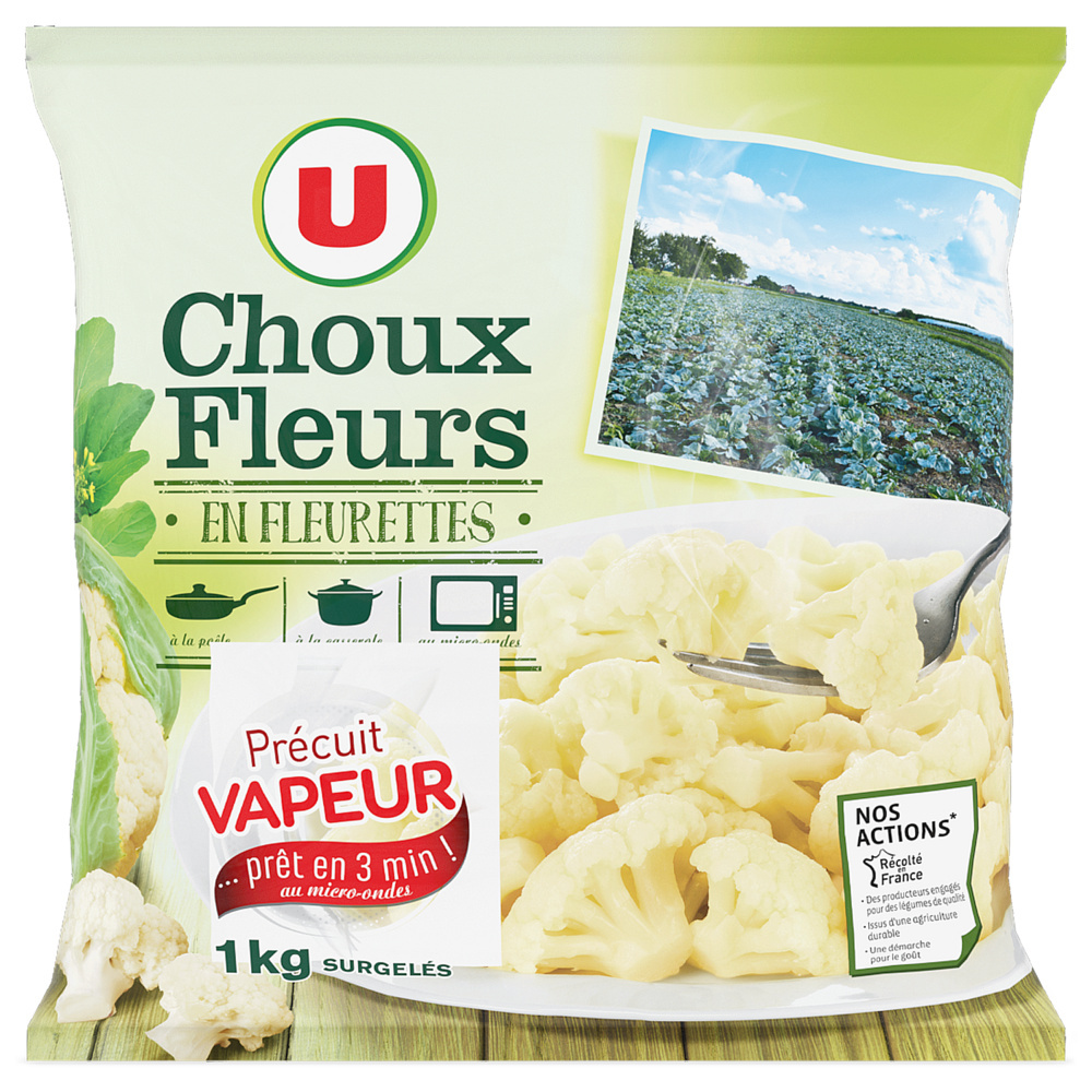 Pre-steamed cauliflower florets U