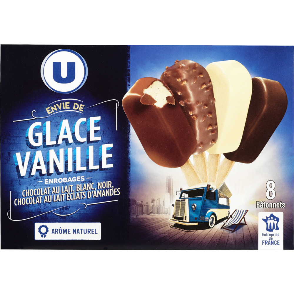 Mini bâtonnets glacés envie de chocolat U 