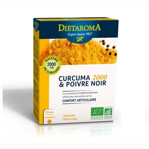 Turmeric 2000 and black pepper complex 60 units - joint comfort - Dietaroma