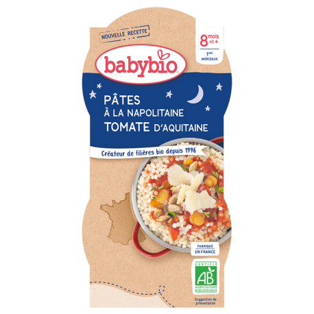 BABYBIO NIGHT BOWL PATE NAPOLIT 2X200G - FROM 8 MONTHS