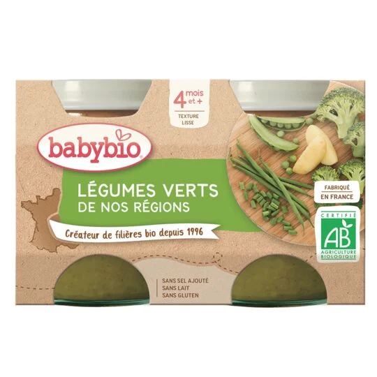 Babybio Pot Legumes Verts - Des 4 Mois