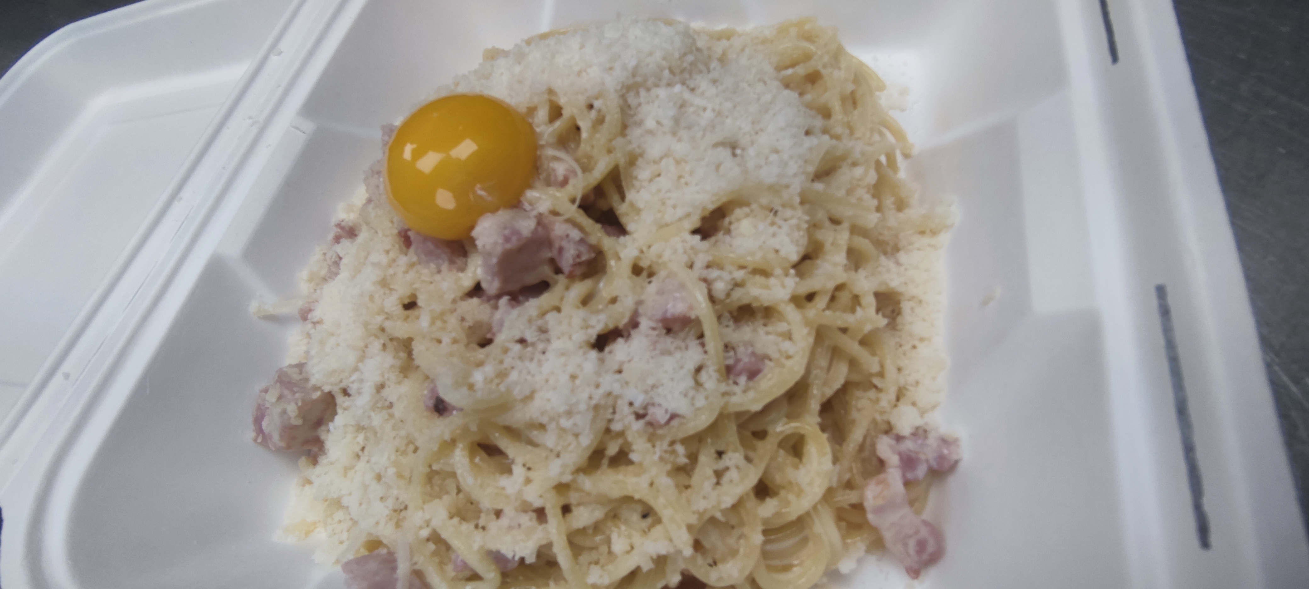 Carbonara-style pasta