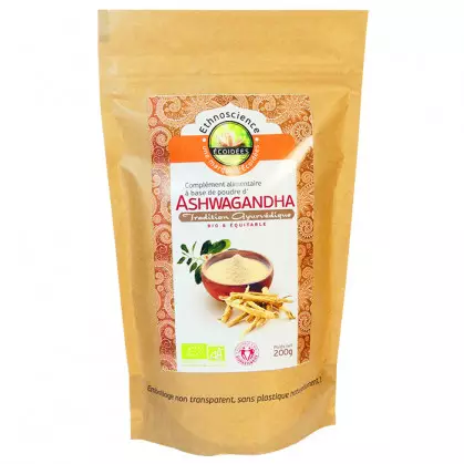 Ashwagandha poudre 200g - stress/sommeil - Ecoidées