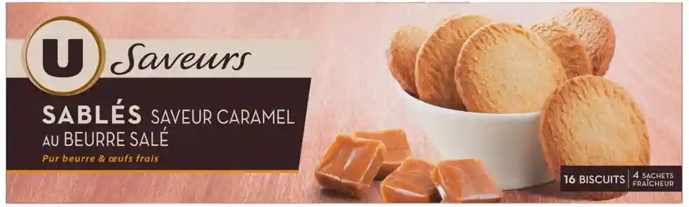 Sablés saveur caramel au beurre salé U 